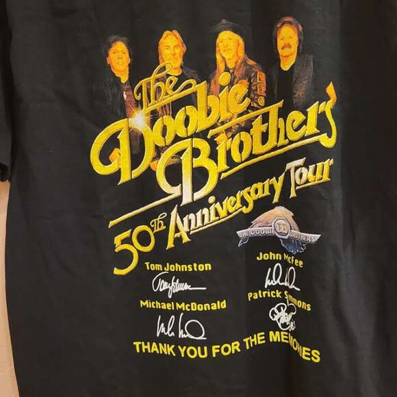 The Doobie Brothers Tour 50th Anniversary Classic T-Shirt Sz L, 100% Cotton New - Picture 8 of 12